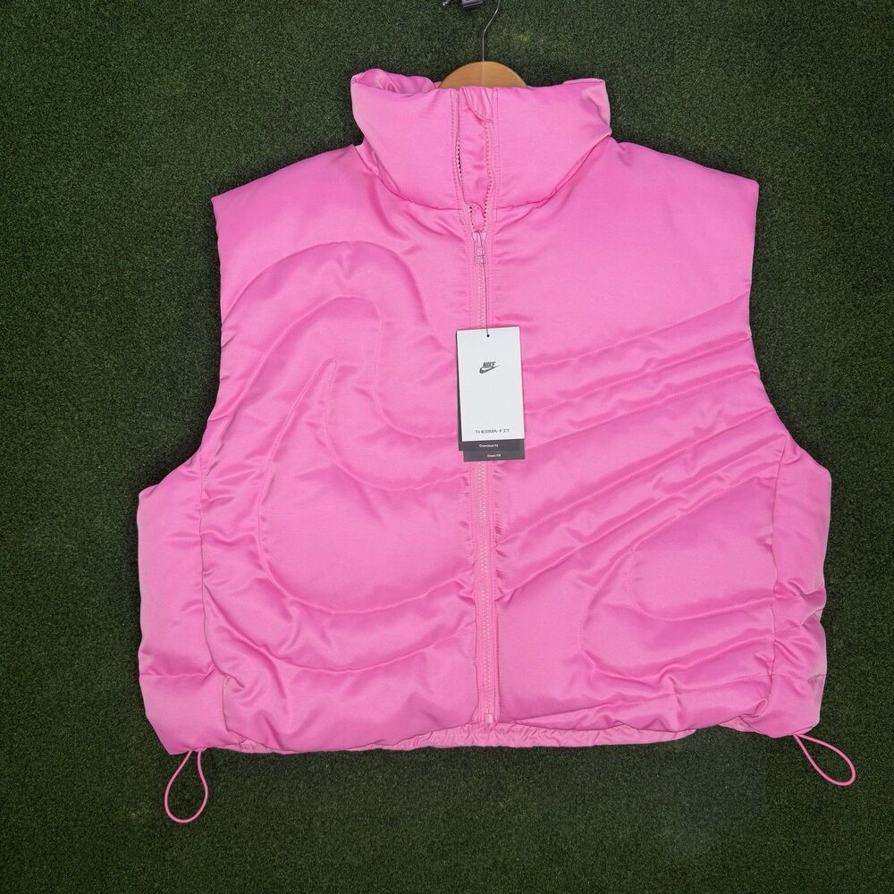 Sz S Nike Therma Fit  Oversized Down Vest Pink Women’s HV5245-606
